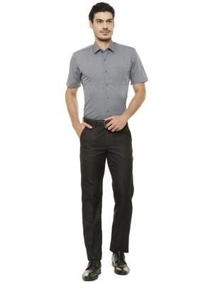 grey cotton formal shirt - 15547873 - Standard Image - 3