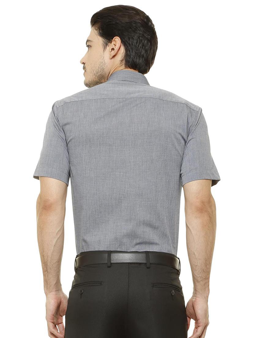 grey cotton formal shirt - 15547873 - Zoom Image - 2