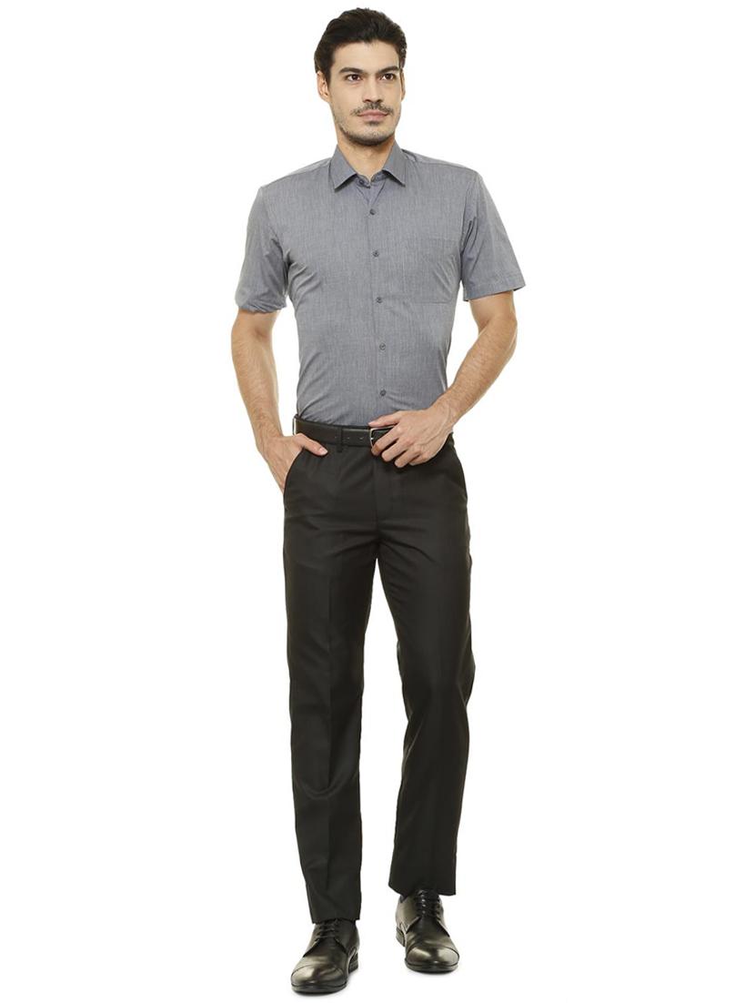 grey cotton formal shirt - 15547873 - Zoom Image - 3