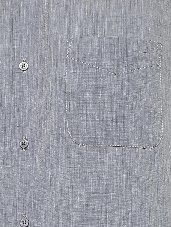 grey cotton formal shirt - 15547873 - Zoom Image - 4