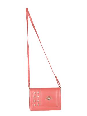 pink leatherette (pu) regular sling bag - 15557534 - Standard Image - 4