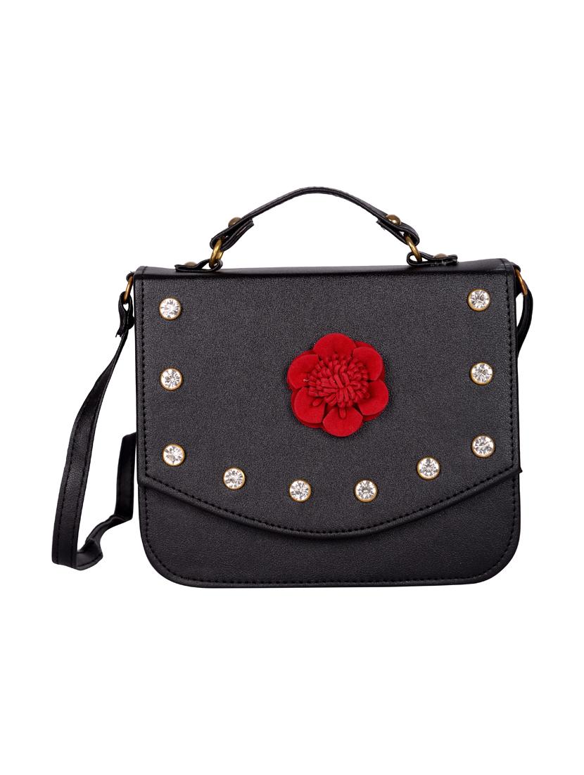 black leatherette (pu) regular sling bag - 15557538 - Zoom Image - 1