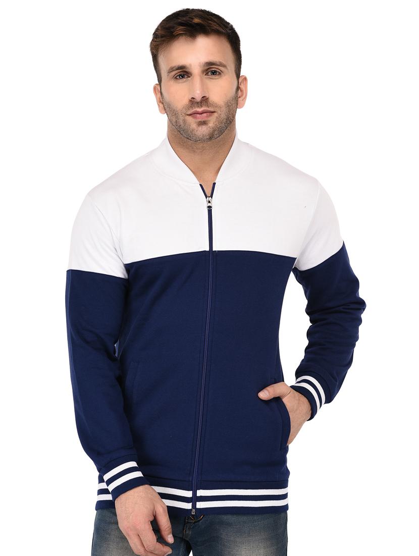 blue fleece casual jacket - 15558036 - Zoom Image - 1