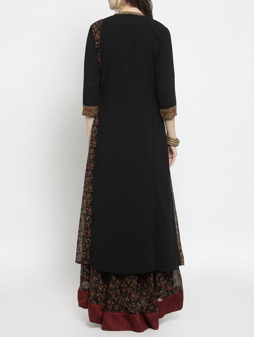 printed flared kurta - 15558834 - Zoom Image - 3