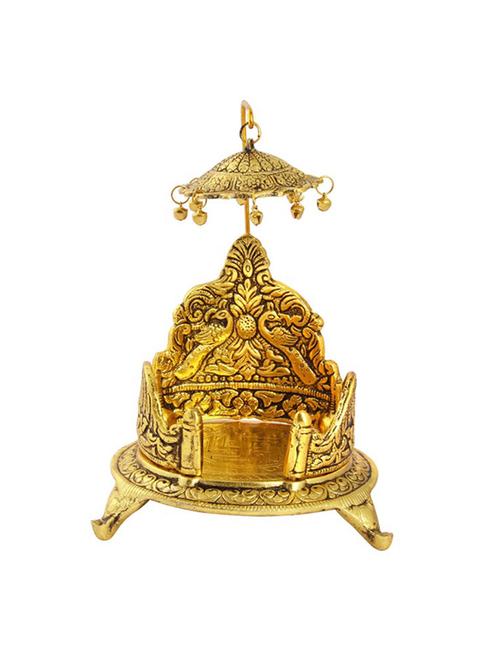 singhasan in metal antique gold plated by handicrafts paradise - 15558978 - Very Small Image - 1