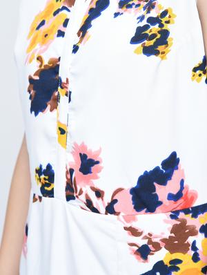 placket detailed floral dress - 15560019 - Standard Image - 5