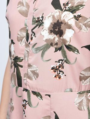 placket detailed floral dress - 15560020 - Standard Image - 5