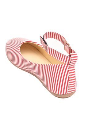 red ankle strap ballerinas - 15560074 - Standard Image - 3