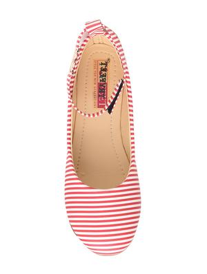 red ankle strap ballerinas - 15560074 - Standard Image - 5