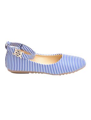 blue ankle strap ballerinas - 15560075 - Standard Image - 2