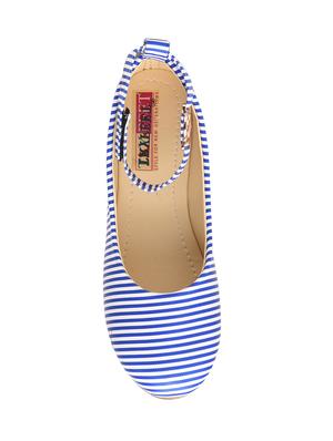 blue ankle strap ballerinas - 15560075 - Standard Image - 4
