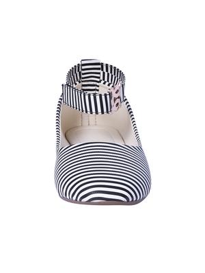 black ankle strap ballerinas - 15560077 - Standard Image - 3