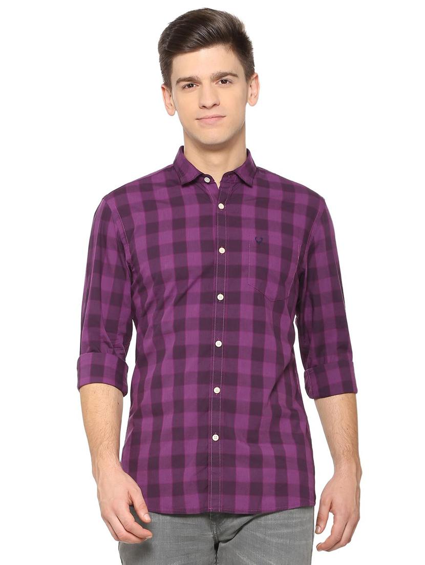 purple cotton casual shirt - 15560483 - Zoom Image - 1