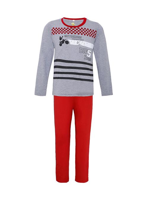 grey cotton pyjama set - 15561520 - Standard Image - 1