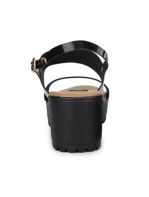 black back strap sandals - 15561620 - Standard Image - 3