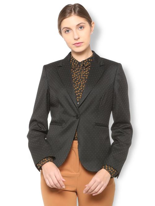 single breasted printed blazer - 15561794 - Standard Image - 1