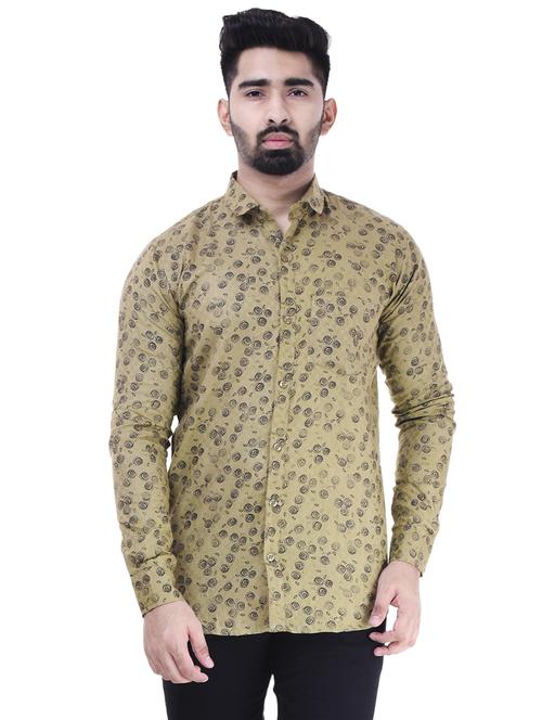 brown cotton casual shirt - 15563612 - Standard Image - 1