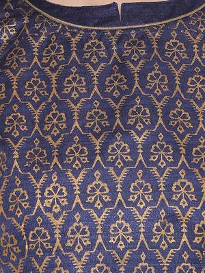 foil printed silk blend brocade blouse - 15563716 - Standard Image - 4