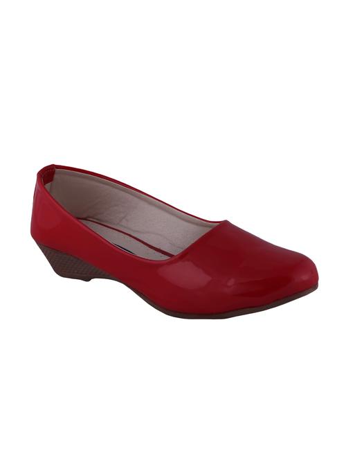 red slip on ballerinas - 15563748 - Standard Image - 1
