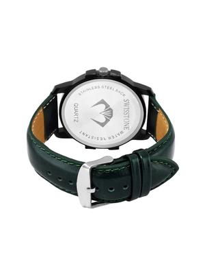 leather strap analog watch(bk385-grn) - 15565187 - Standard Image - 3