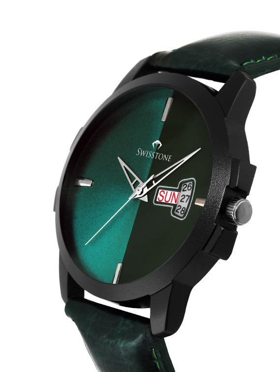 leather strap analog watch(bk385-grn) - 15565187 - Zoom Image - 2