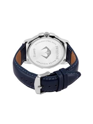 leather strap analogue watch (wt385-blu) - 15565188 - Standard Image - 3