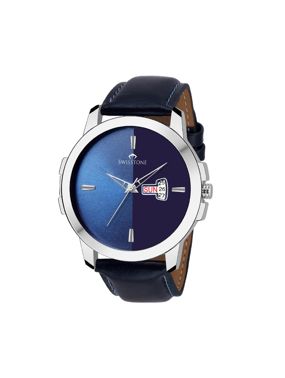 leather strap analogue watch (wt385-blu) - 15565188 - Zoom Image - 1