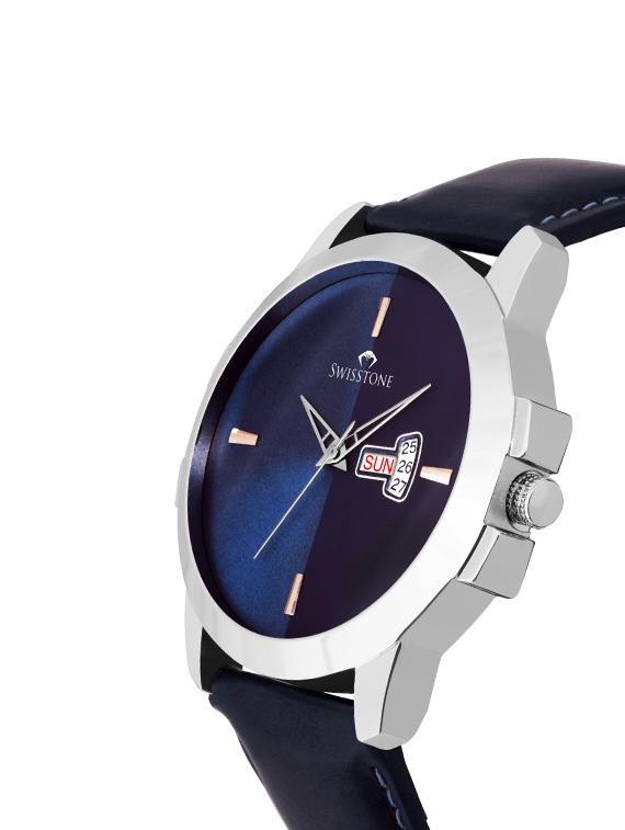 leather strap analogue watch (wt385-blu) - 15565188 - Zoom Image - 2