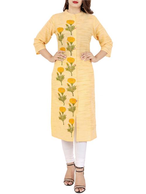 printed straight kurta - 15565361 - Standard Image - 1