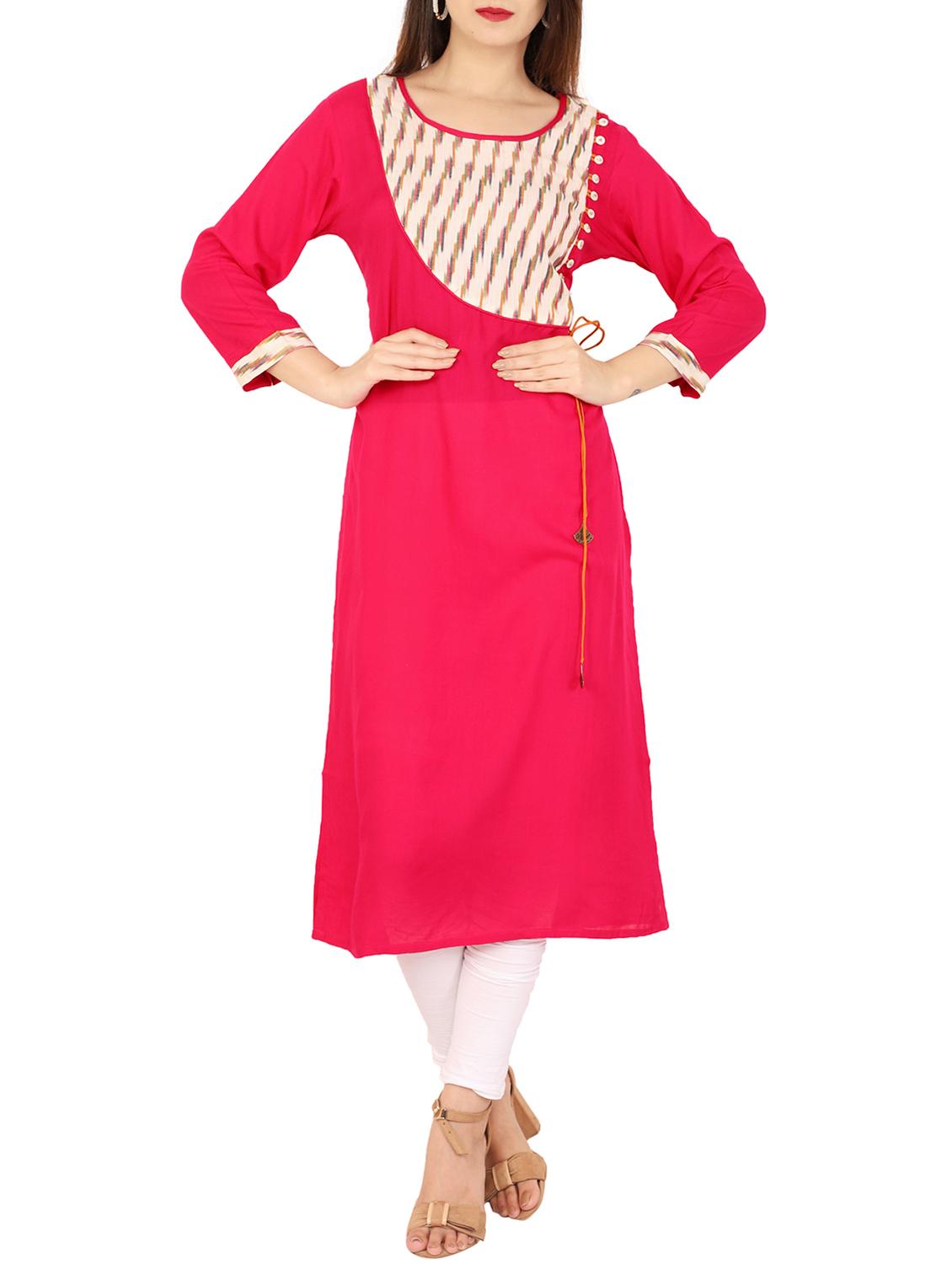 printed yoke straight kurta - 15565367 - Zoom Image - 1