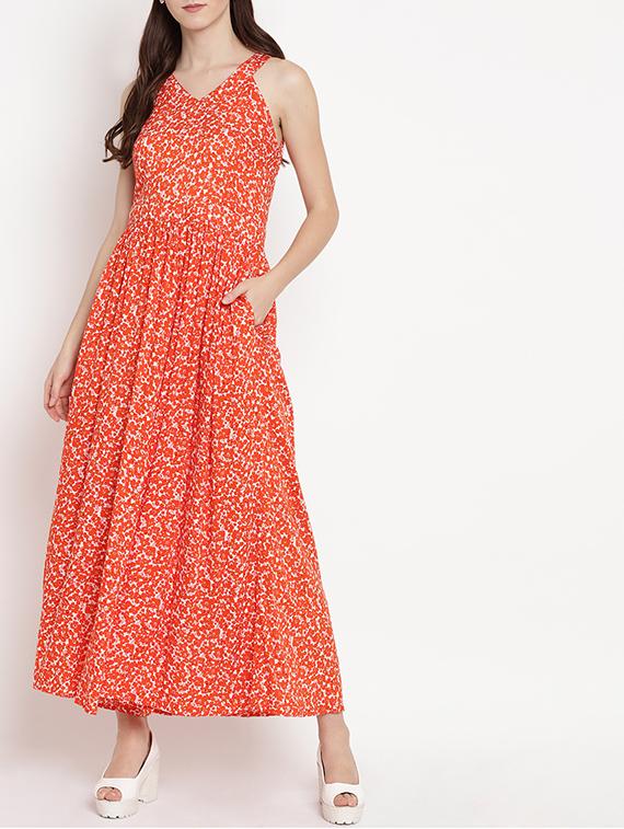 gathered detail flared jumpsuit - 15566299 - Zoom Image - 1
