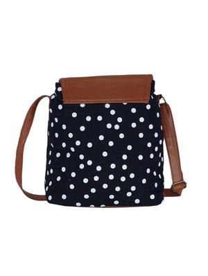black canvas regular sling bag - 15566398 - Standard Image - 2