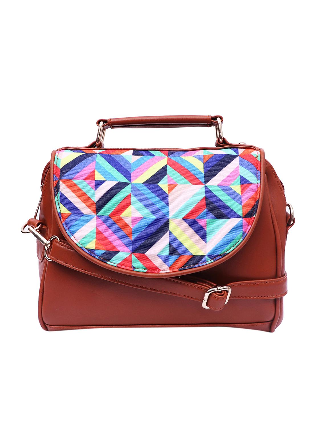 multi colored leatherette (pu) printed sling bag - 15566415 - Zoom Image - 1