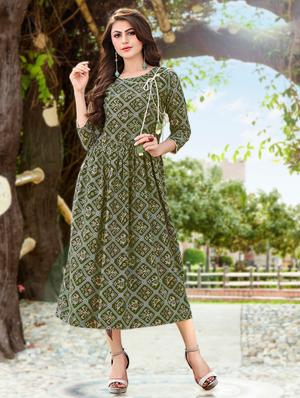 A-line printed dress with tassels - 15567921 - Standard Image - 1