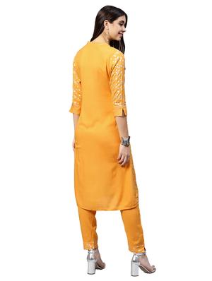 foil printed kurta with pant set - 15568053 - Standard Image - 3