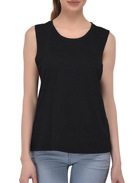round neck melange tank top - 15569172 - Zoom Image - 1