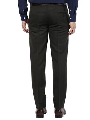 black polyester blend flat front formal trouser - 15569409 - Standard Image - 3