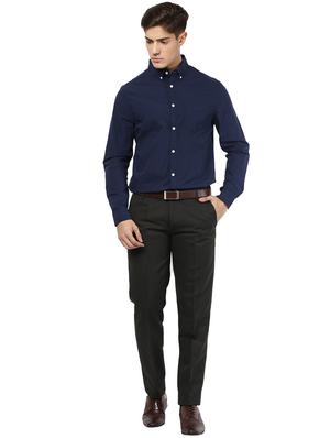black polyester blend flat front formal trouser - 15569409 - Standard Image - 4