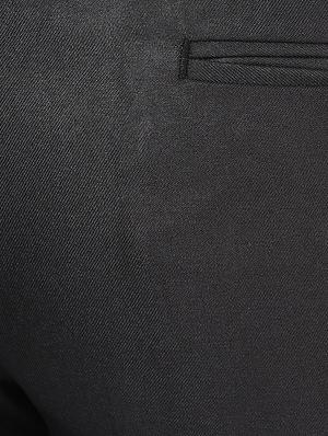 black polyester blend flat front formal trouser - 15569413 - Standard Image - 5