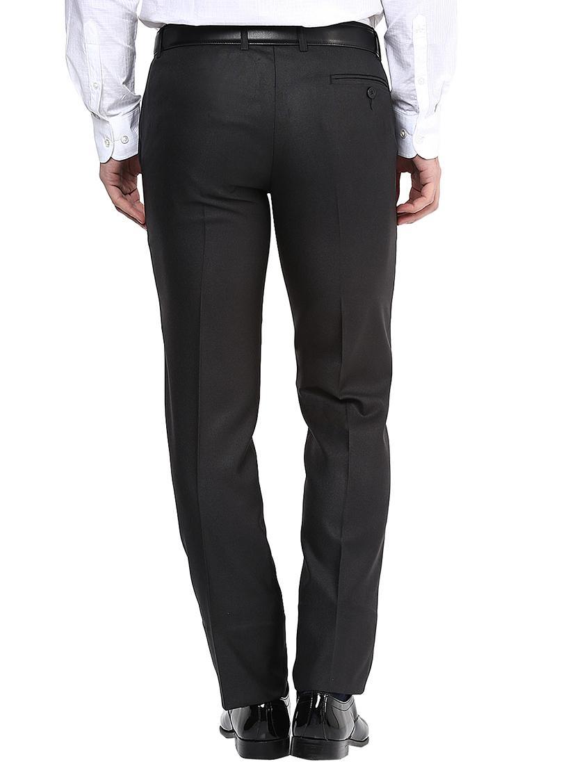 black polyester blend flat front formal trouser - 15569413 - Zoom Image - 3