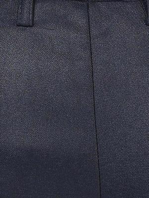 navy blue polyester blend flat front formal trouser - 15569417 - Standard Image - 5
