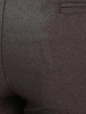 brown polyester blend flat front formal trouser - 15569422 - Standard Image - 5