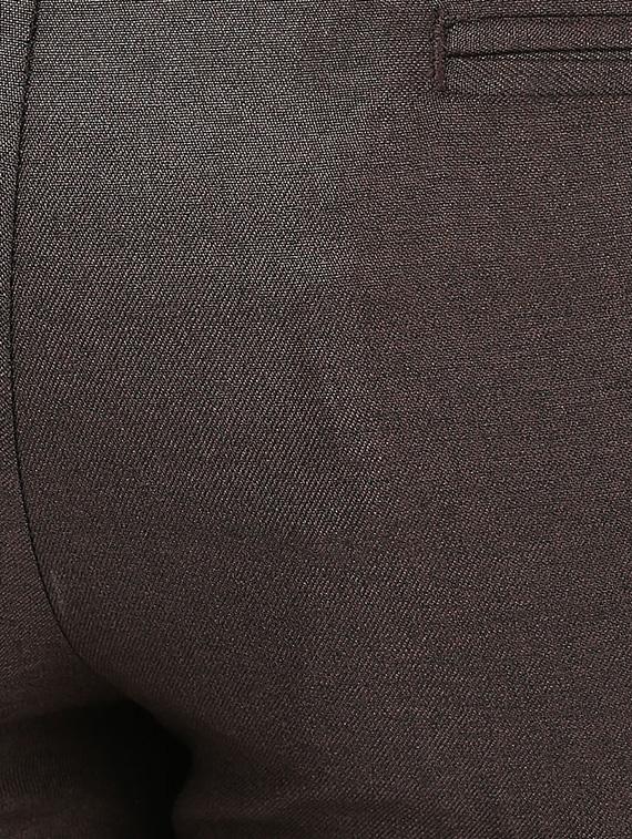 brown polyester blend flat front formal trouser - 15569422 - Zoom Image - 5