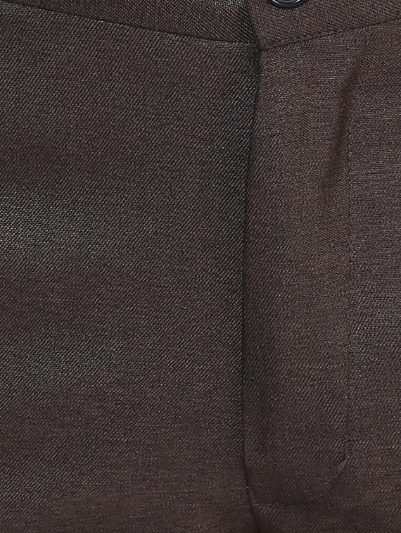 brown polyester blend flat front formal trouser - 15569423 - Zoom Image - 5