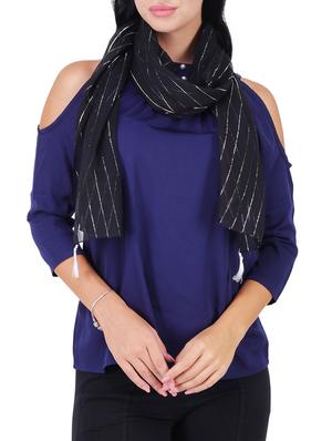 black polyester scarf - 15569881 - Standard Image - 2