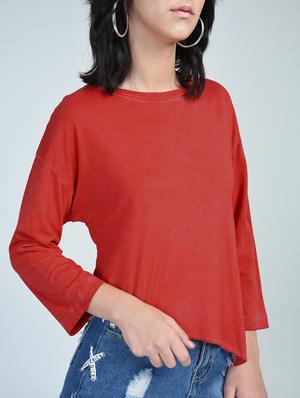 drop sleeved asymmetric top - 15570011 - Standard Image - 2
