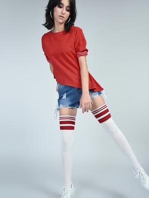 drop sleeved asymmetric top - 15570011 - Standard Image - 4