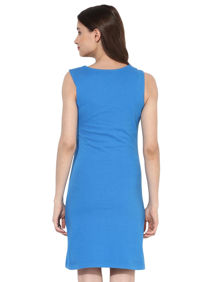 sleeveless contrast paneled dress - 15570083 - Zoom Image - 3