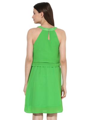 embroidered neck layered dress - 15570093 - Standard Image - 3