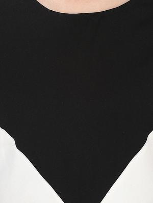 contrast paneled a-line dress - 15570094 - Standard Image - 5